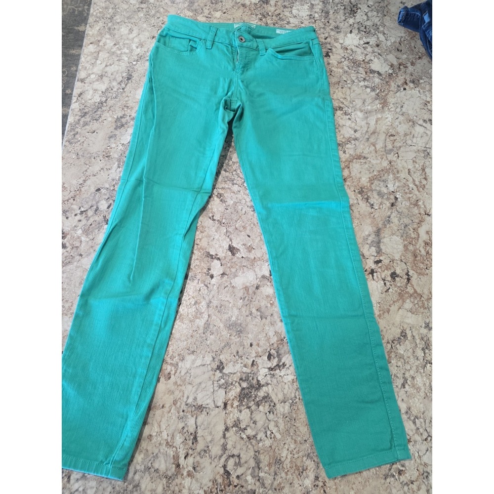 NWT Guess Brittney Ankle Skinny Green Slice Colored Jeans pants size 28
